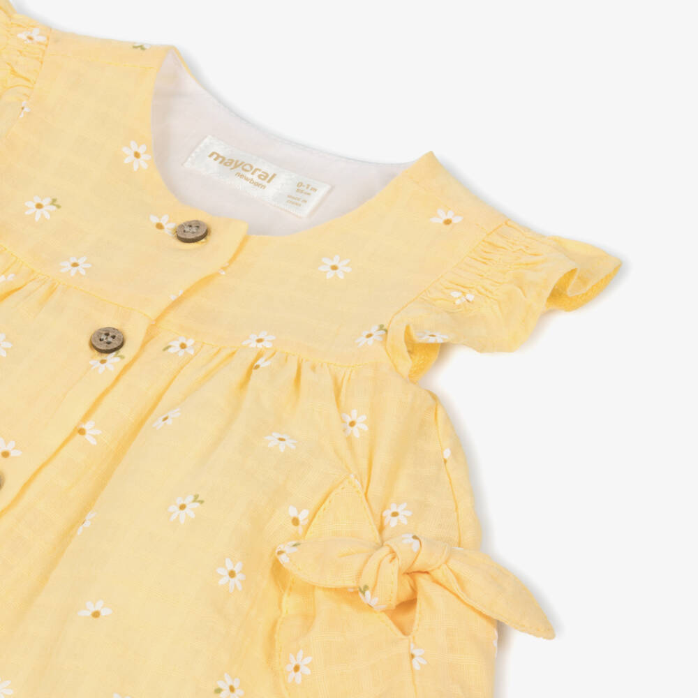 Mayoral Newborn-Girls Sunny Floral Cotton Dress | Childrensalon Outlet