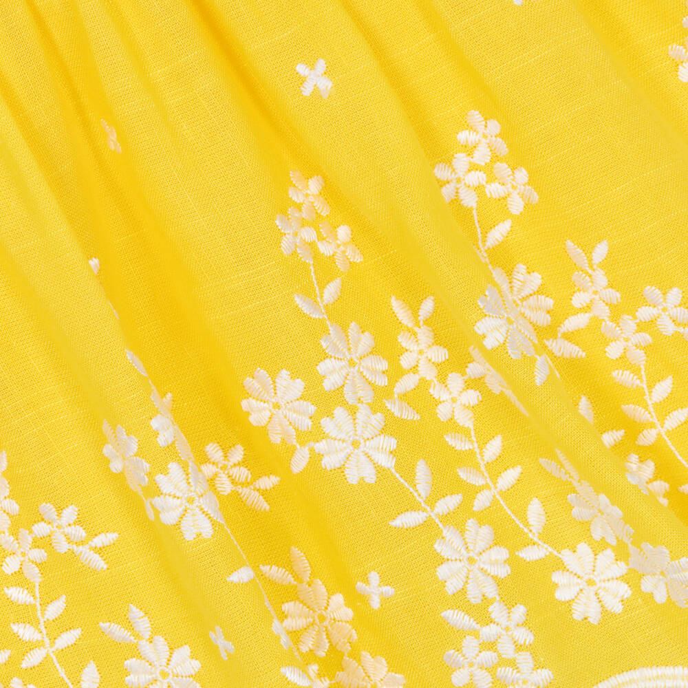 Mayoral-Girls Sunny Ruffled Embroidery Dress | Childrensalon Outlet