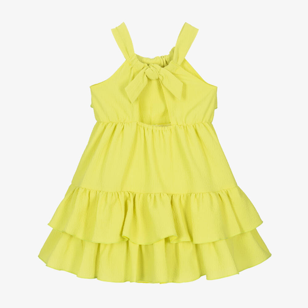 Mayoral-Girls Sunshine Ruffle Muslin Dress | Childrensalon Outlet