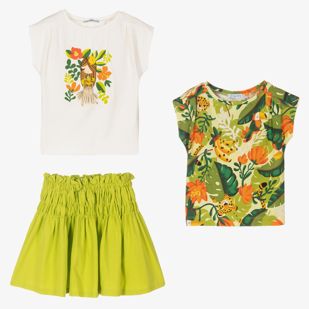 Mayoral - Girls T-Shirts & Skirt Set | Childrensalon