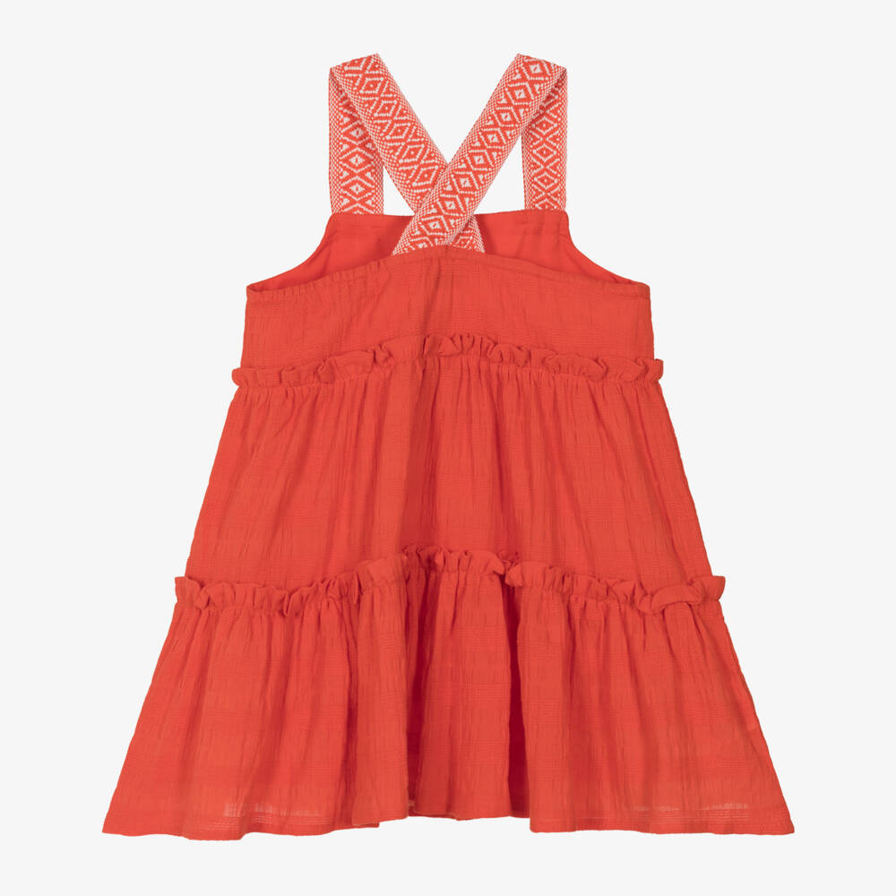 Mayoral-Girls Tangerine Tiered Sundress | Childrensalon Outlet