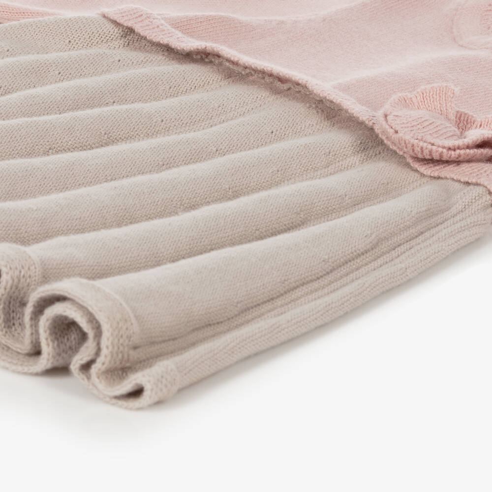 Mayoral Newborn-Girls Taupe Pink Cotton Dress | Childrensalon Outlet