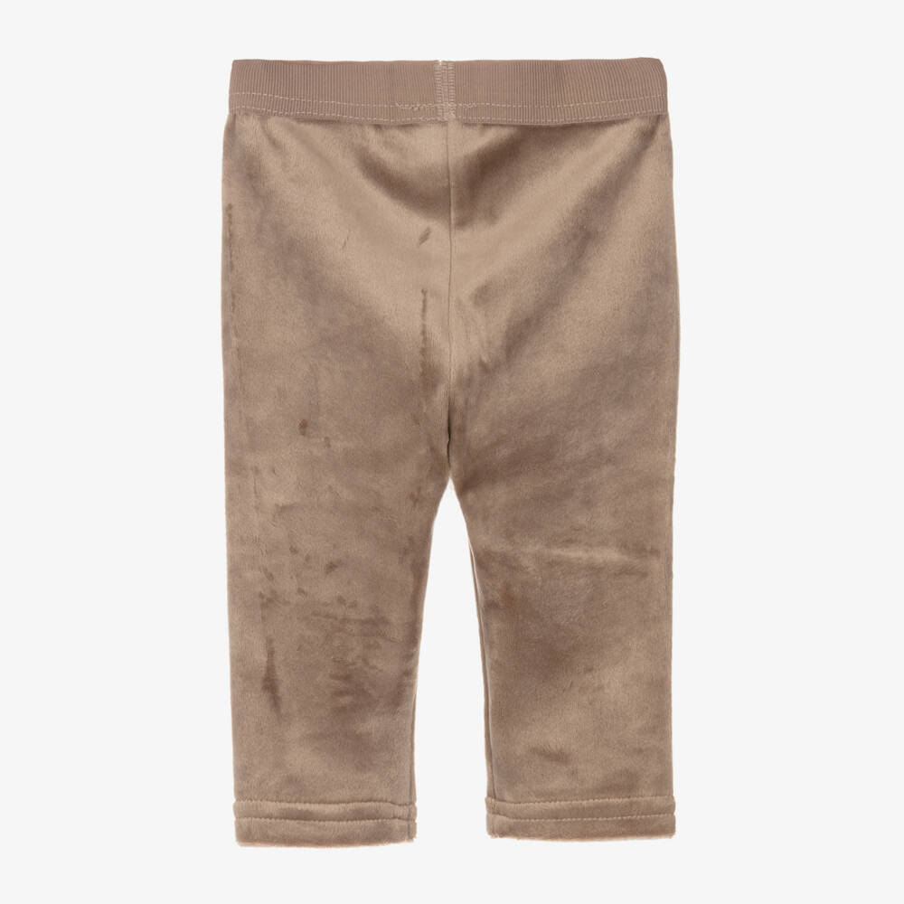 Mayoral-Girls Taupe Velour Trousers | Childrensalon Outlet