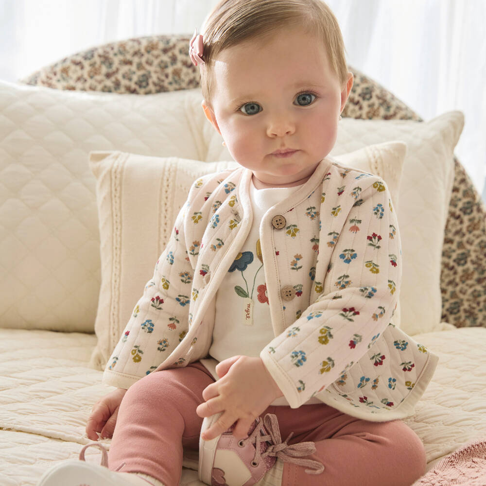 مايورال Newborn-طقم ليقنز قطن لون أحمر للمولودات | Childrensalon Outlet