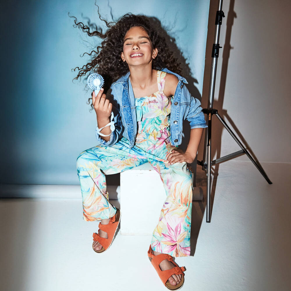 Mayoral-Girls Tropical Bloom Trouser Ensemble | Childrensalon Outlet
