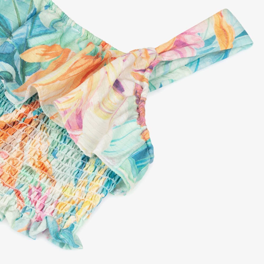 Mayoral-Girls Tropical Bloom Trouser Ensemble | Childrensalon Outlet