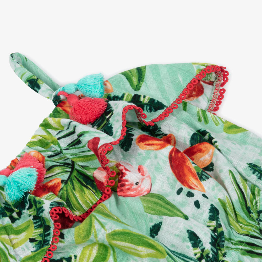 Mayoral-Зеленый цветочный топ для девочек | Childrensalon Outlet