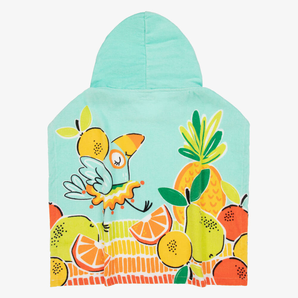 Mayoral-Girls Tropical Green Hooded Towel | Childrensalon Outlet