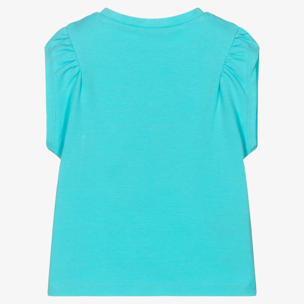 Mayoral-Girls Turquoise Blue Fruit Top | Childrensalon Outlet