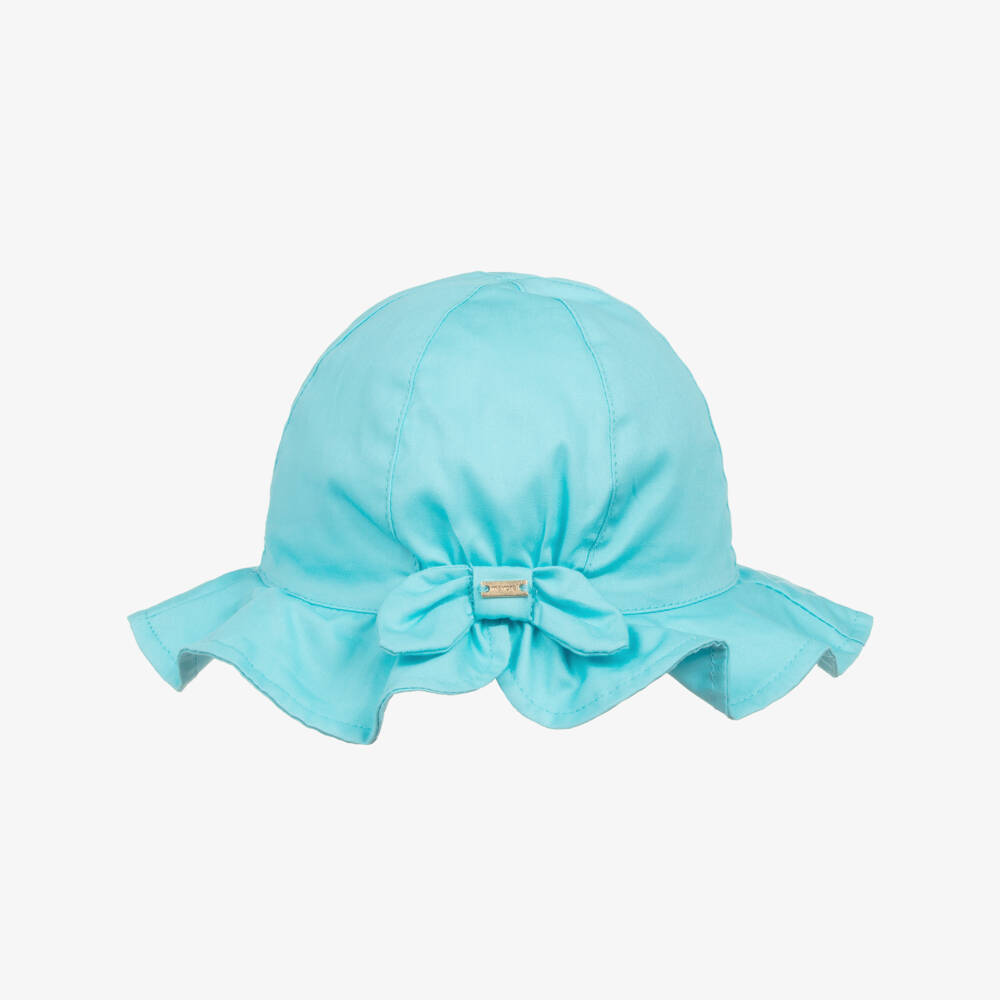 Mayoral-Летняя шляпа из бирюзового твила для девочек | Childrensalon Outlet