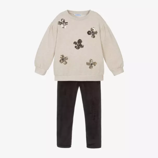 Mayoral-Girls Velour Leggings and Sweatshirt Set | Childrensalon Outlet
