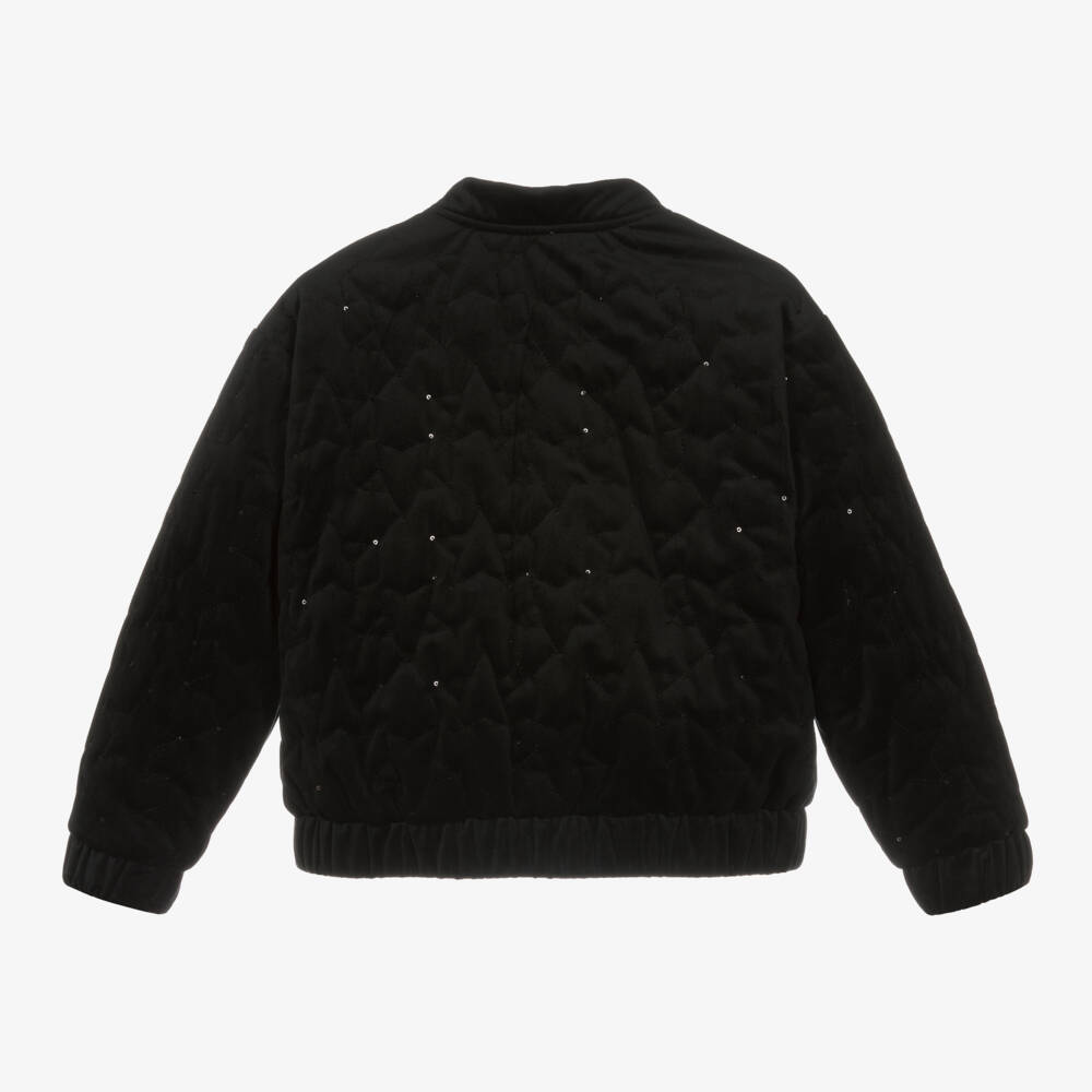 Mayoral-Girls Velvet Bomber with Sequins | Childrensalon Outlet