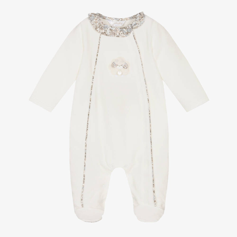 Mayoral Newborn-Girls Velvet Sheep Babysuit | Childrensalon Outlet