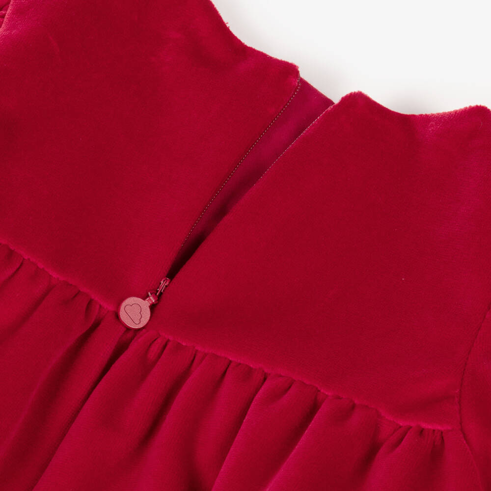 Mayoral Для новорожденных-Girls Velvet Smocked Red Dress | Childrensalon Outlet