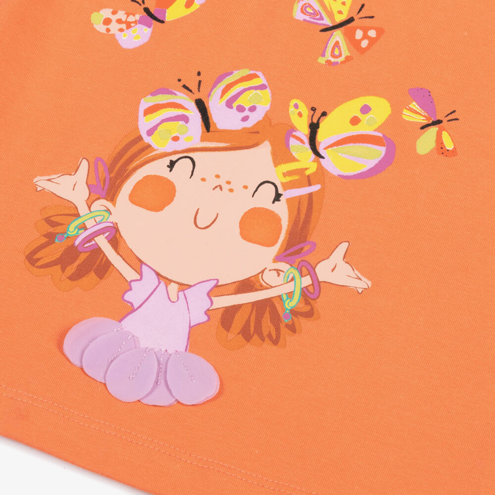 Mayoral-Яркая хлопковая футболка с бабочками для девочек | Childrensalon Outlet