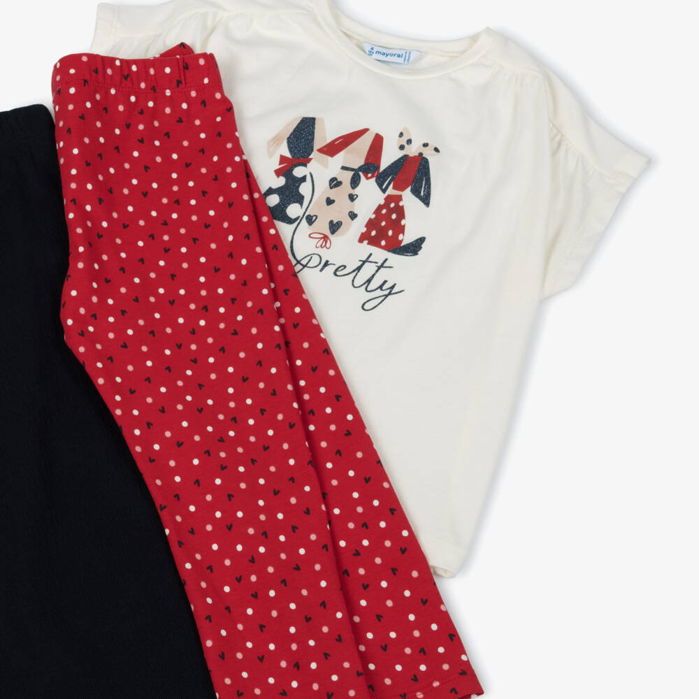 Mayoral-Girls Vibrant Duo Legging Ensemble | Childrensalon Outlet