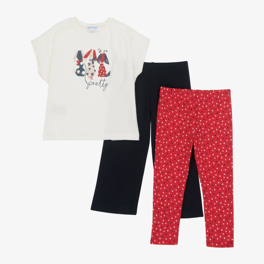 Mayoral-Girls Vibrant Duo Legging Ensemble | Childrensalon Outlet