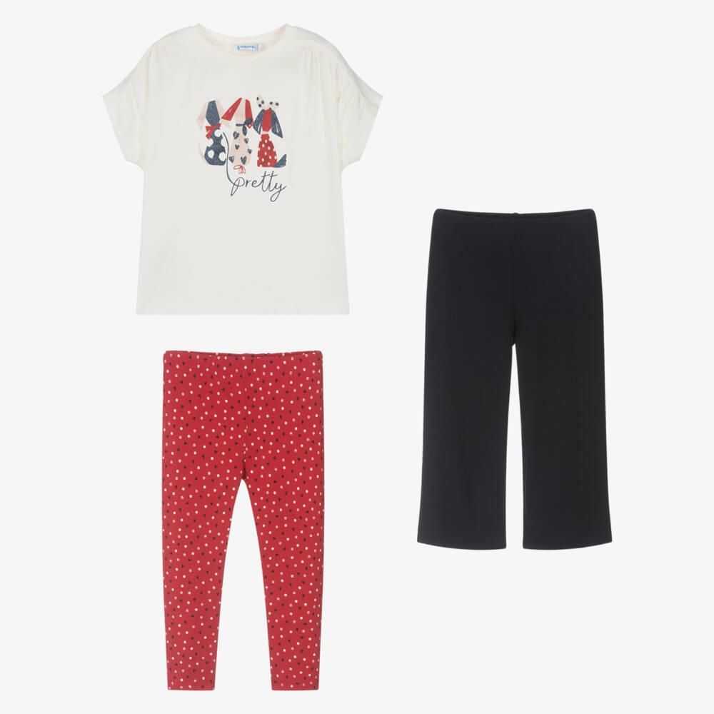 Mayoral-Girls Vibrant Duo Legging Ensemble | Childrensalon Outlet