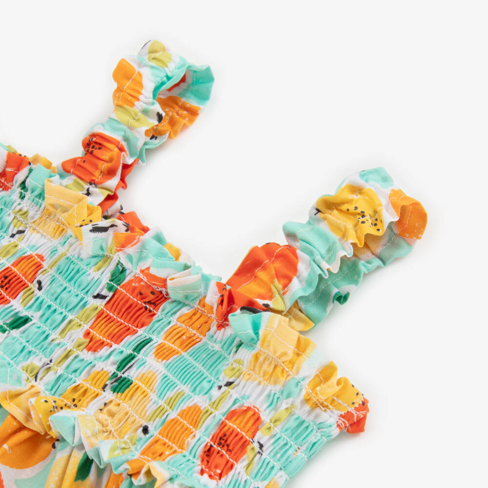 Mayoral-Girls Vibrant Green Fruit Dress Duo | Childrensalon Outlet