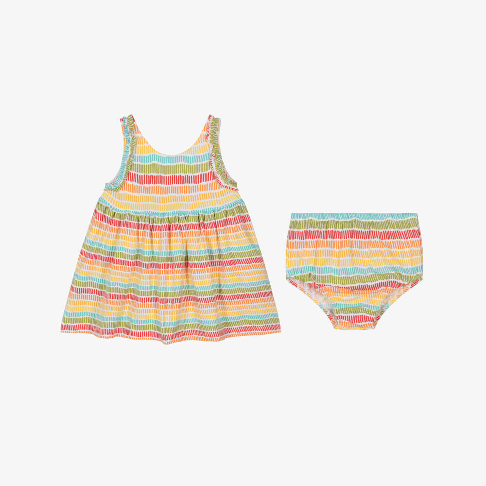 Mayoral-فستان مخطط نابض بالحياة للبنات | Childrensalon Outlet