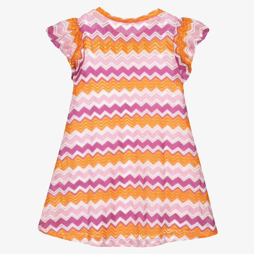 Mayoral-Girls Violet Zigzag Knit Dress | Childrensalon Outlet