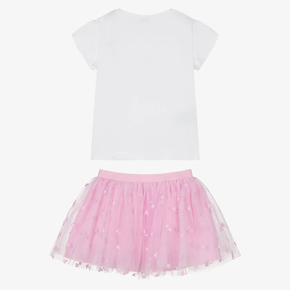 Mayoral-Girls Whimsical Pink Outfit Ensemble | Childrensalon Outlet