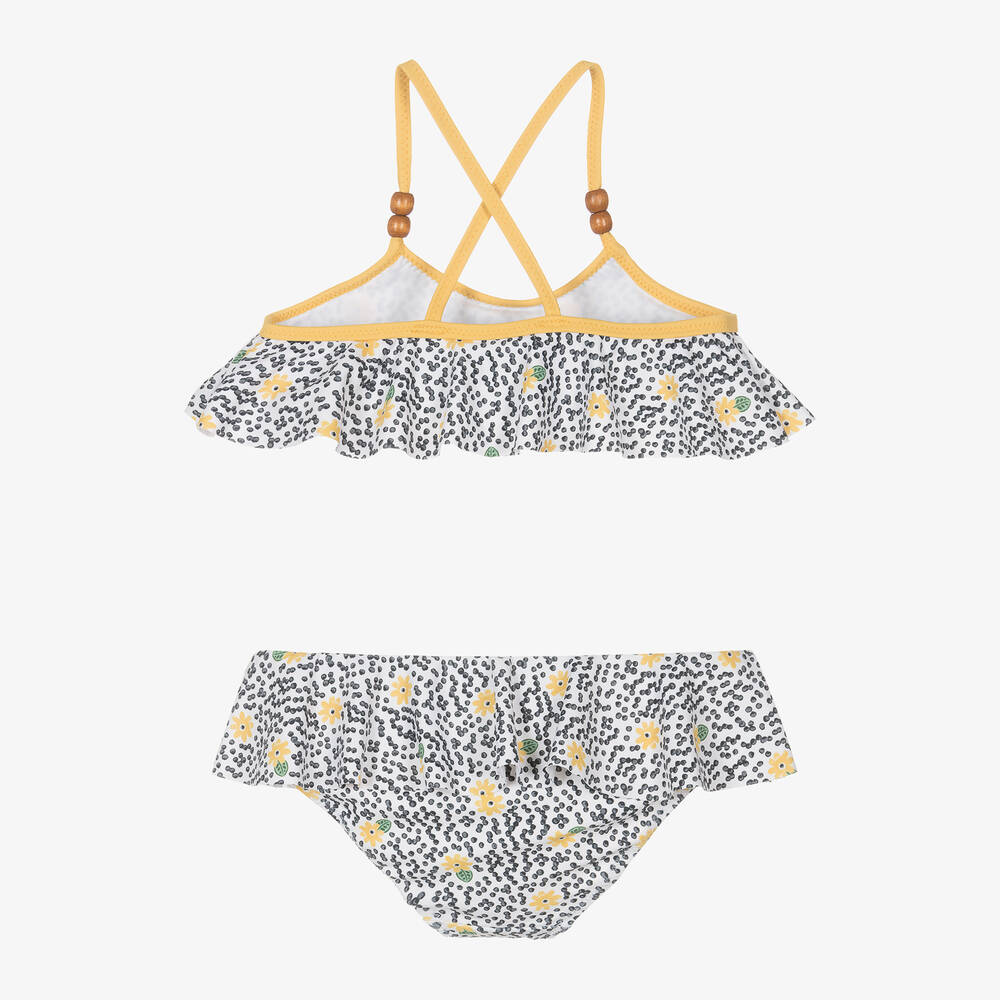 Mayoral-مايو بيكيني لون أبيض وأسود بطبعة ورود للبنات | Childrensalon Outlet