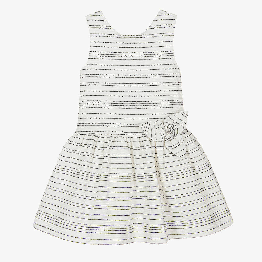Mayoral - Черно-белое платье с пайетками | Childrensalon