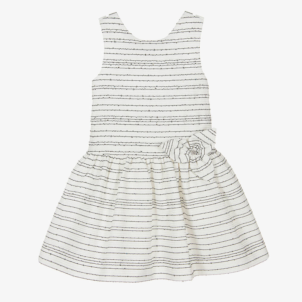 Mayoral-Черно-белое платье с пайетками | Childrensalon Outlet