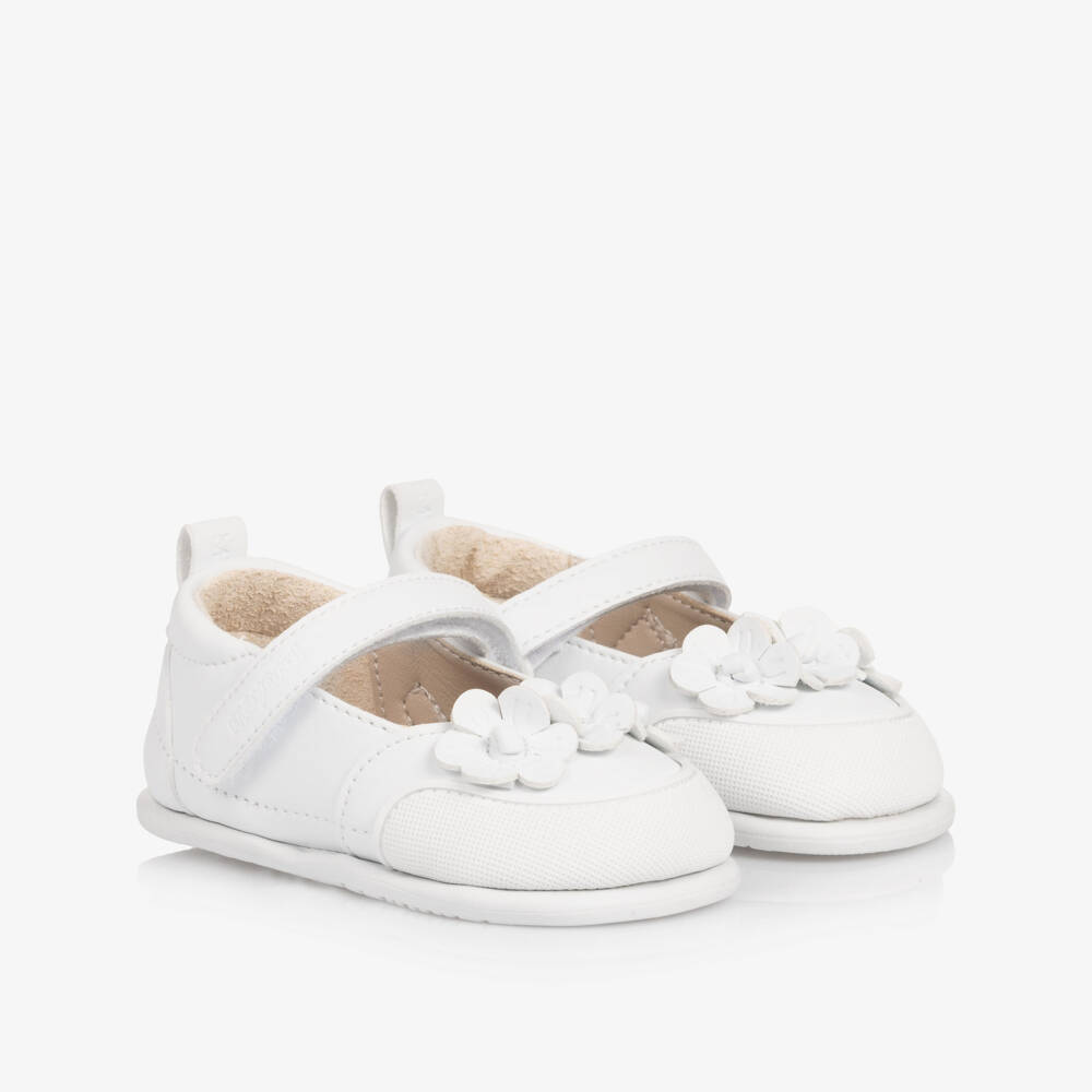 Mayoral-Girls' White Blossom Step Shoes | Childrensalon Outlet