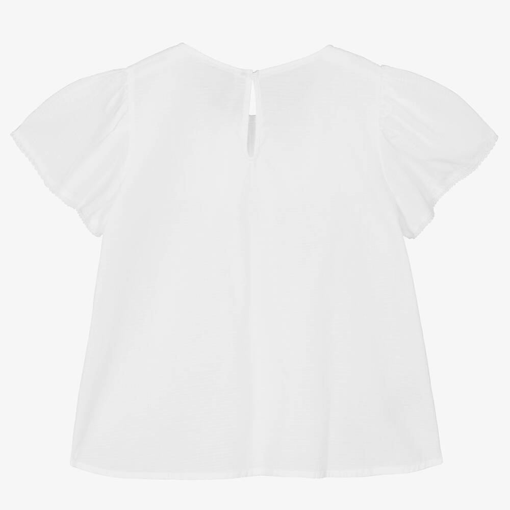 Mayoral-Girls White Cotton Blouse | Childrensalon Outlet