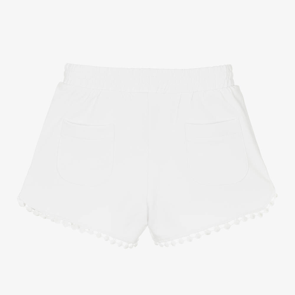 Mayoral-Белые шорты из хлопкового джерси | Childrensalon Outlet