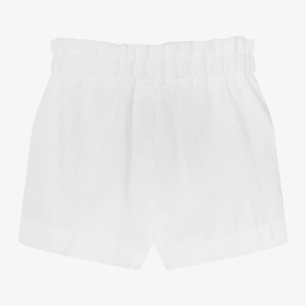Mayoral-Girls White Cotton Shorts | Childrensalon Outlet