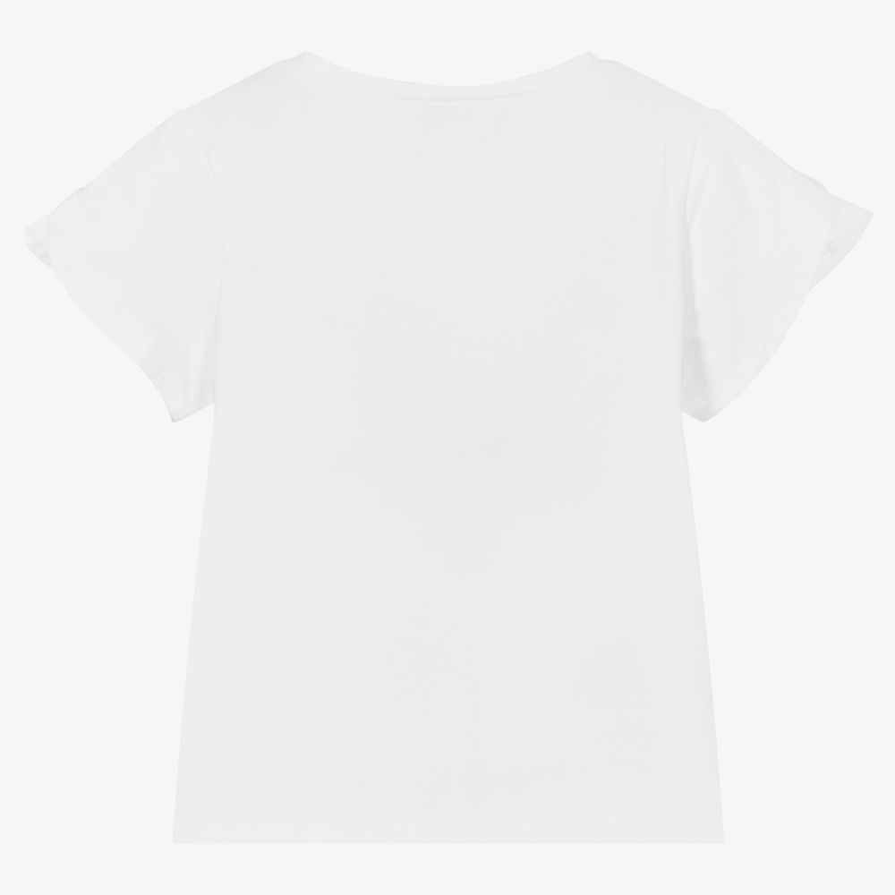 Mayoral-Girls White Cotton T-Shirt | Childrensalon Outlet