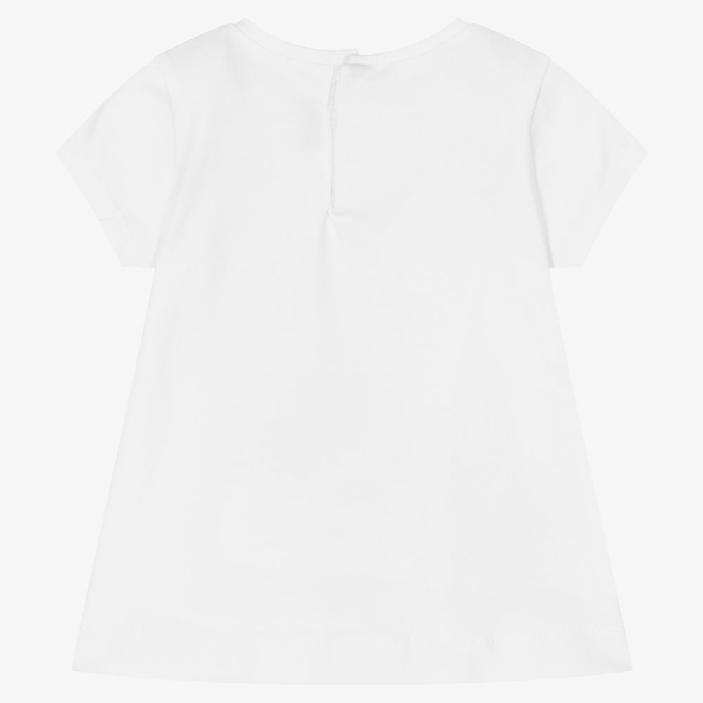 Mayoral-Girls White Cotton T-Shirt | Childrensalon Outlet