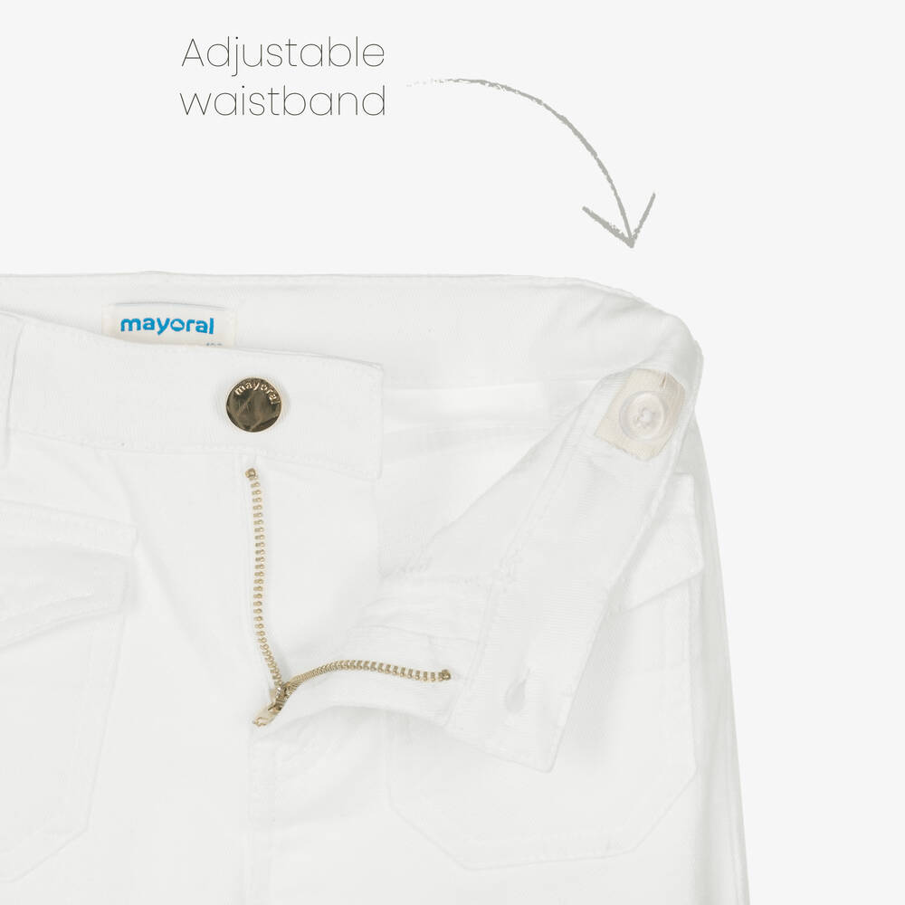 Mayoral-Белые джинсы-клеш | Childrensalon Outlet