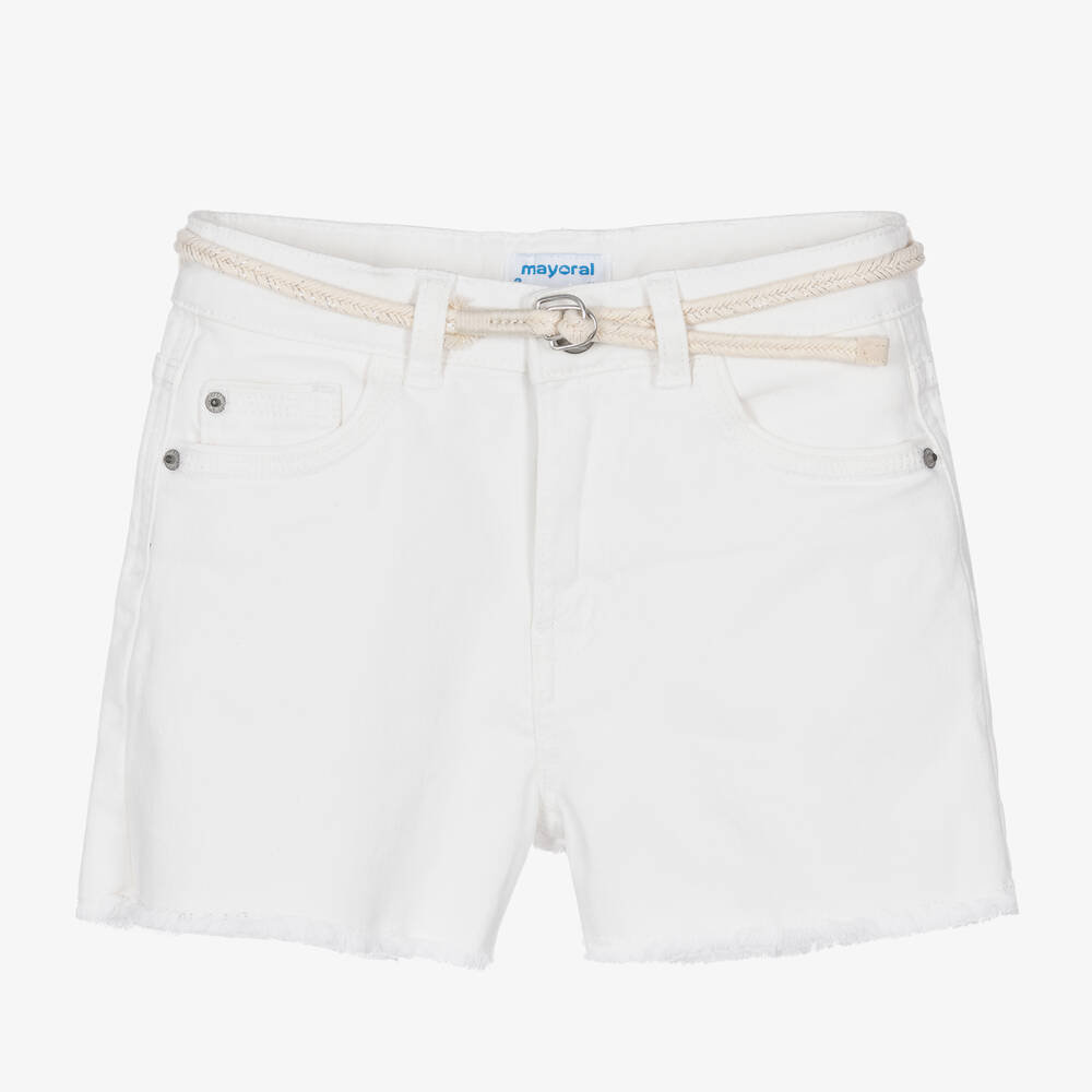 Mayoral - Weiße Jeans-Shorts für Mädchen | Childrensalon