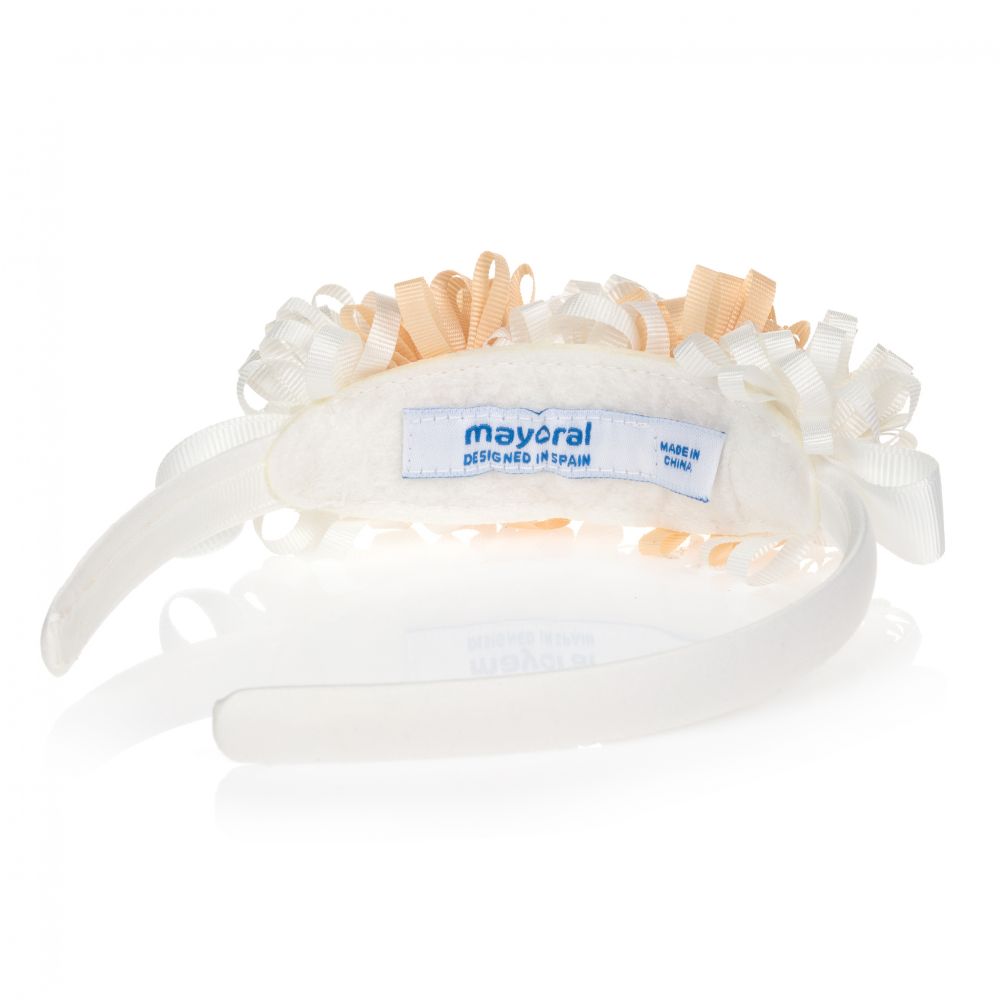 مايورال-طوق للشعر لون أبيض و بيج للبنات | Childrensalon Outlet