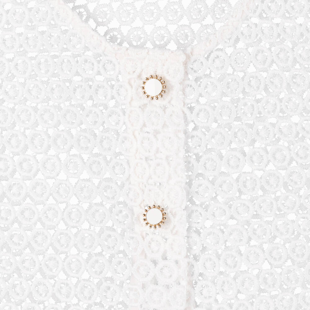 White long lace cardigan best sale