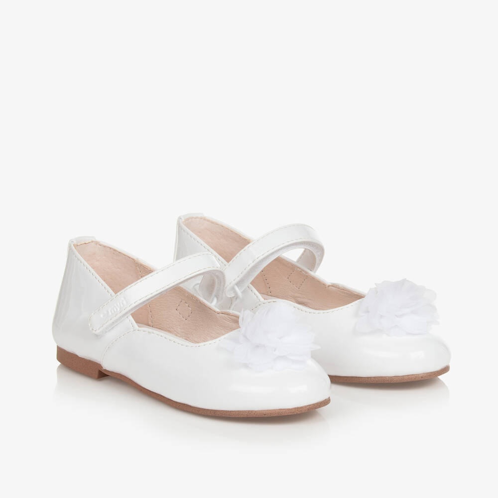 Mayoral-Girls White Patent Faux Leather Pumps | Childrensalon Outlet