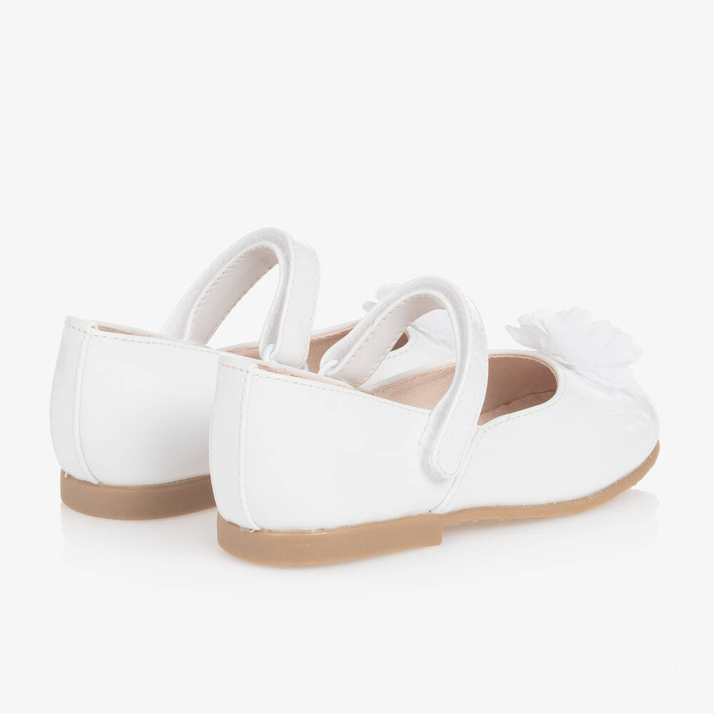 White patent flats sale