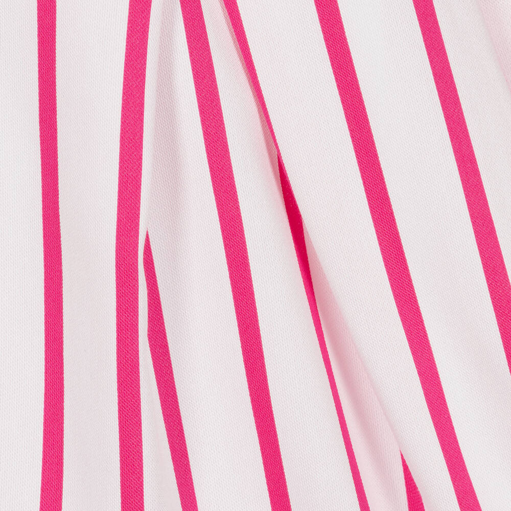 Mayoral-Girls White & Pink Striped Dress | Childrensalon Outlet