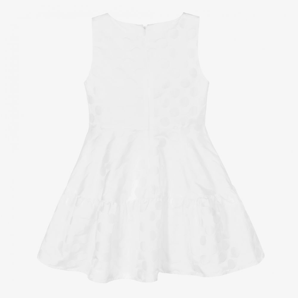 مايورال-فستان ساتان لون أبيض | Childrensalon Outlet