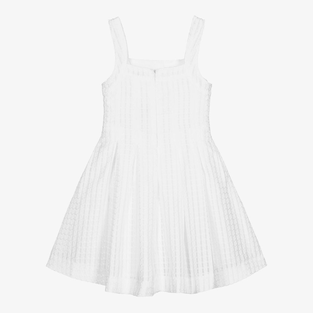 Mayoral-Белое платье без рукавов для девочек | Childrensalon Outlet