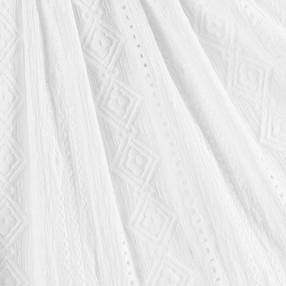 مايورال-فستان بلا أكمام مطرز لون أبيض | Childrensalon Outlet