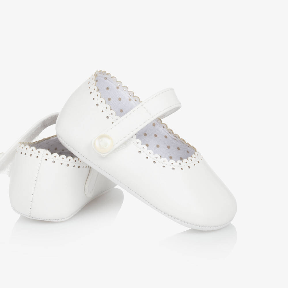 Mayoral Newborn-Girls' White Soft Leatherette First Steps | Childrensalon Outlet