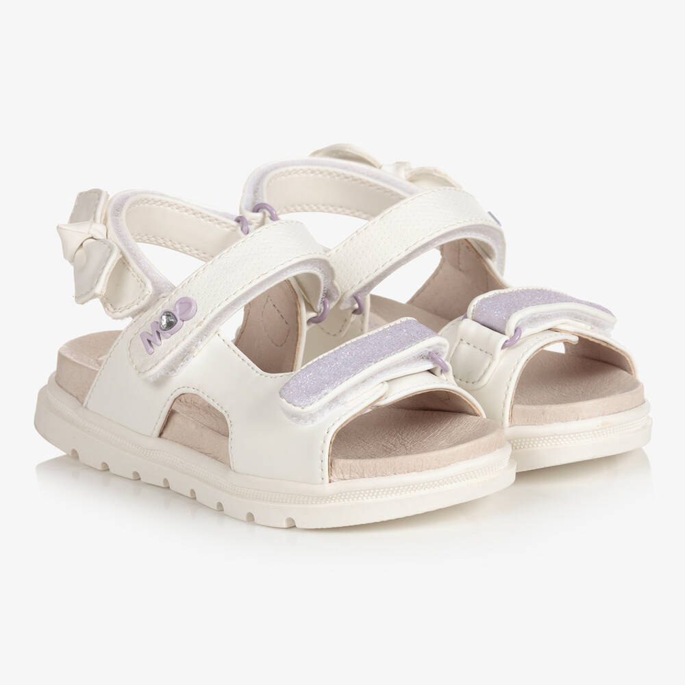 Mayoral - Girls White Velcro Sandals | Childrensalon