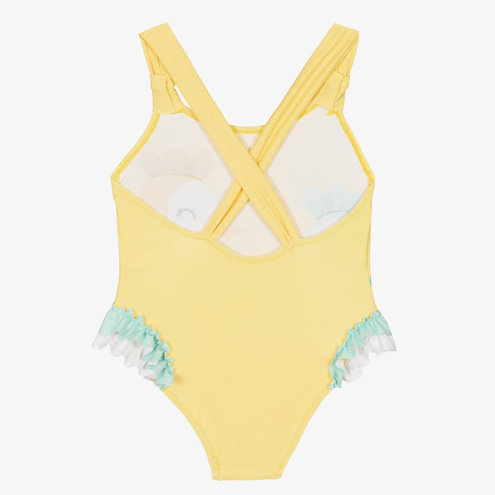 Mayoral-Желтый купальник с птичками | Childrensalon Outlet