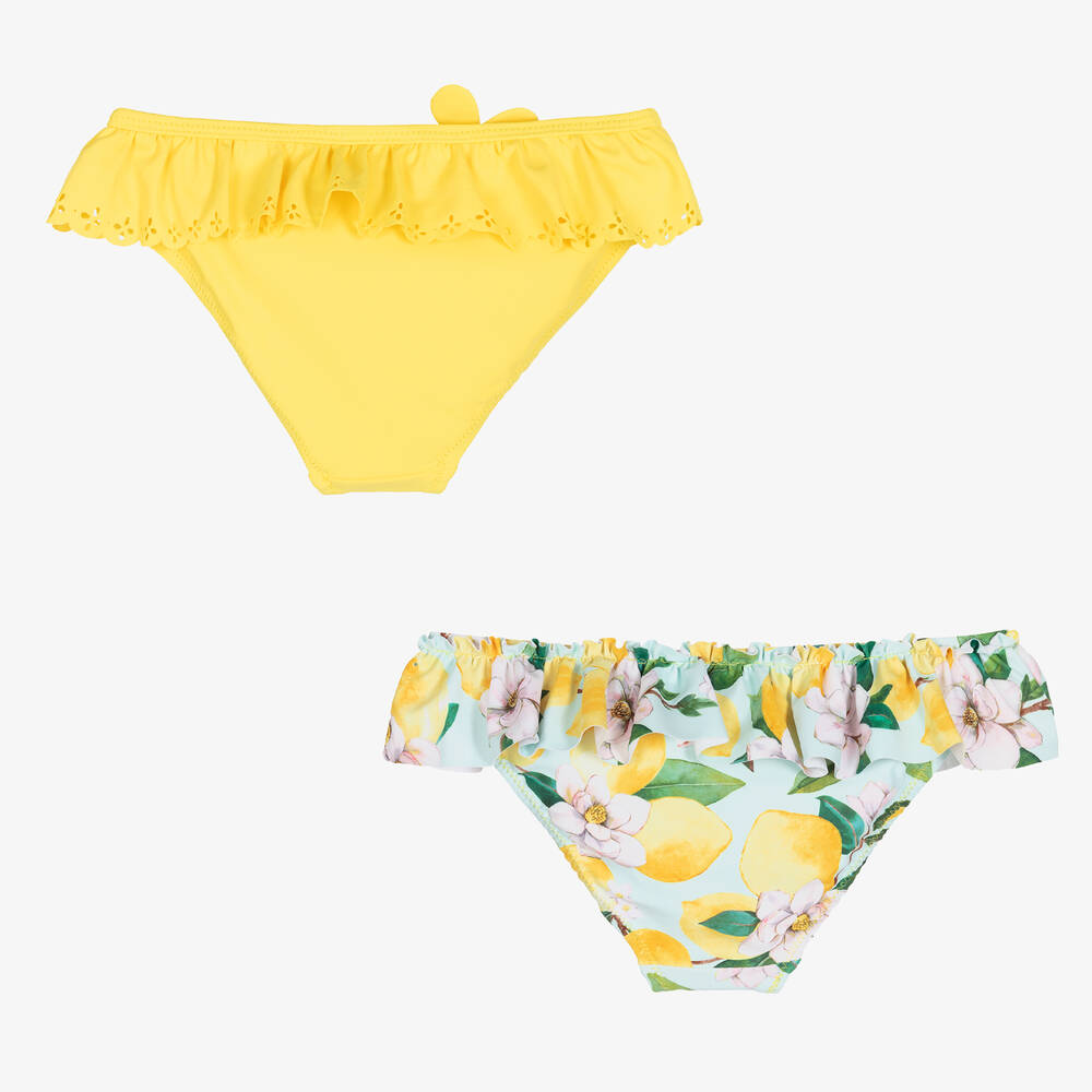 مايورال-سروال بيكيني لون أصفر وأزرق للبنات (عدد 2) | Childrensalon Outlet