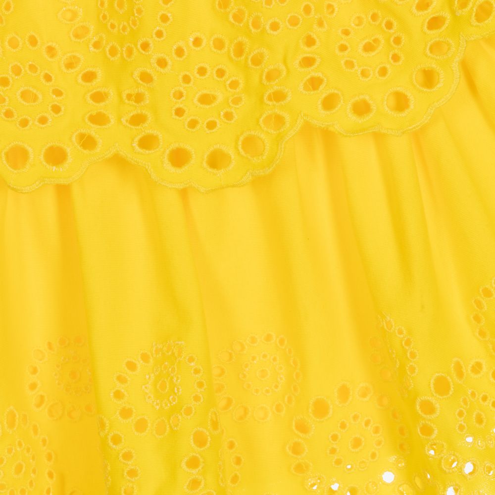 Mayoral-Желтая хлопковая блузка для девочек | Childrensalon Outlet